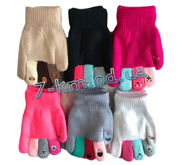 Перчатки для мал/дев Zin_DHL2 акрил двойной 12 шт (8-14 лет)