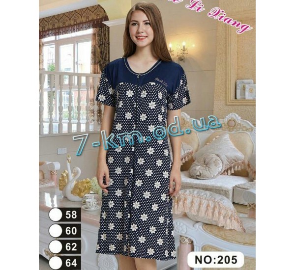 Халат женский летний ZeL1396.205 коттон 4 шт (58-64 р)