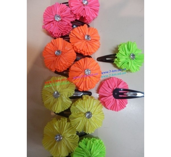 Заколка-Хлопушка BIG6794 ткань 12 шт