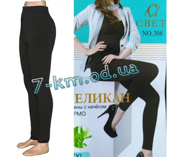 Лосины бесшовные женские Semk_308 мех 6 шт (50-56 р)