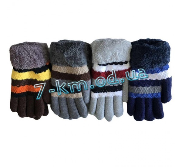 Перчатки Полоса от "MOZ.ART" пженские Zin_E11 акрил/мех 12 шт