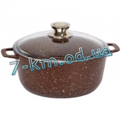 Кастрюля 2 л "TALKo" с а/п (стенка 5 мм, дно 5 мм), со стекл. крышкой PYREX