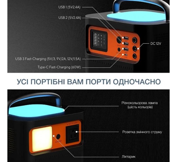 Портативна зарядна станція TIG FOX Portable Power Station 540Wh