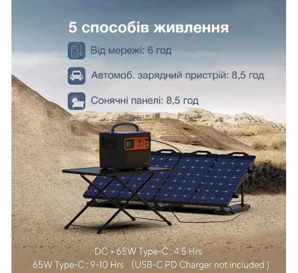 Портативна зарядна станція TIG FOX Portable Power Station 540Wh