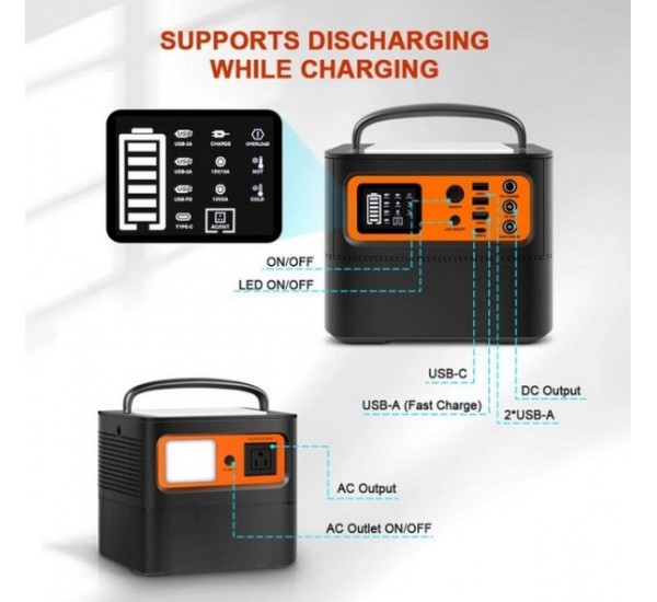 Портативная зарядная станция TIG FOX Portable Power Station 540Wh