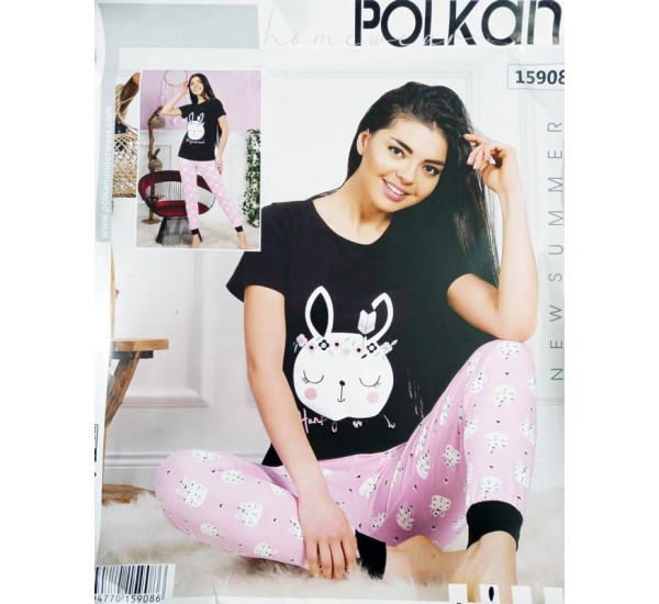 Пижама POLKAN женская 4 шт (S-XL) трикотаж HR1810_090401