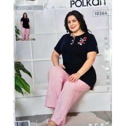 Піжама батал POLKAN жіноча 3 шт (L-XXL) трикотаж HR1810_090410