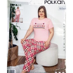 Піжама батал POLKAN жіноча 3 шт (L-XXL) трикотаж HR1810_090411