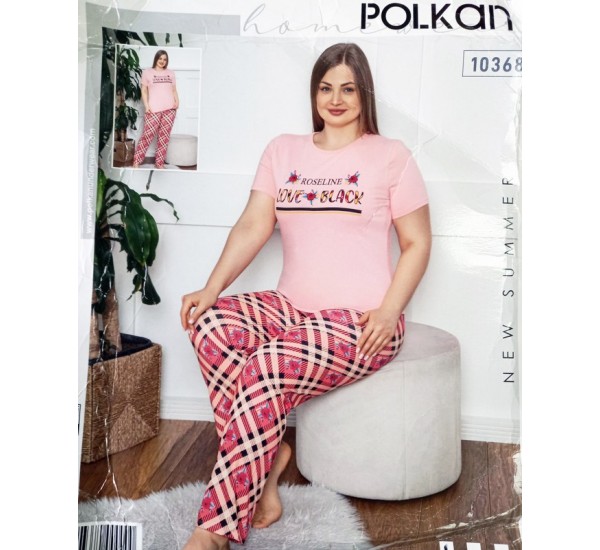 Піжама батал POLKAN жіноча 3 шт (L-XXL) трикотаж HR1810_090411