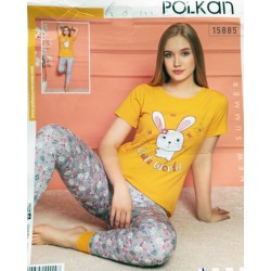 Піжама POLKAN жіноча 4 шт (S-XL) трикотаж HR1810_090402