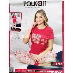 Піжама POLKAN жіноча 4 шт (S-XL) трикотаж HR1810_090403