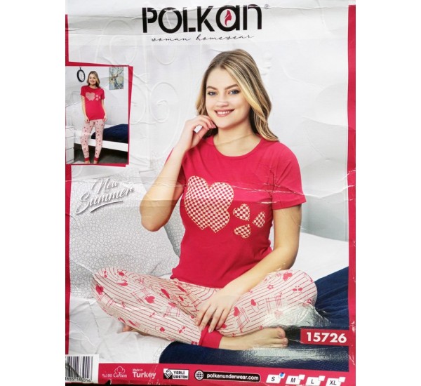 Пижама POLKAN женская 4 шт (S-XL) трикотаж HR1810_090403