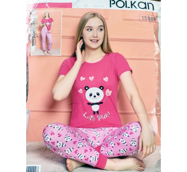 Пижама POLKAN женская 4 шт (S-XL) трикотаж HR1810_090404