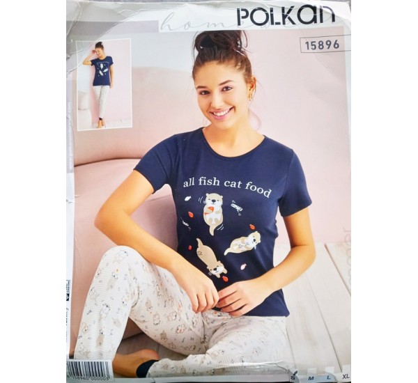 Пижама POLKAN женская 4 шт (S-XL) трикотаж HR1810_090407