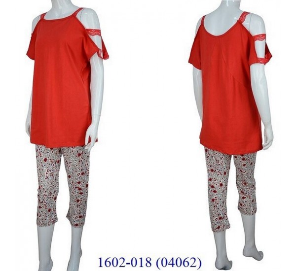 Піжама жіноча 3 шт бавовна (2-4XL) HR1810_120760