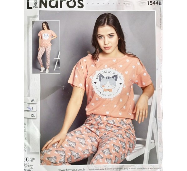 Піжама Lindros жіноча трикотаж 3 шт (M-XL) HR1810_140310