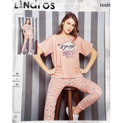 Піжама Lindros жіноча трикотаж 3 шт (M-XL) HR1810_140315