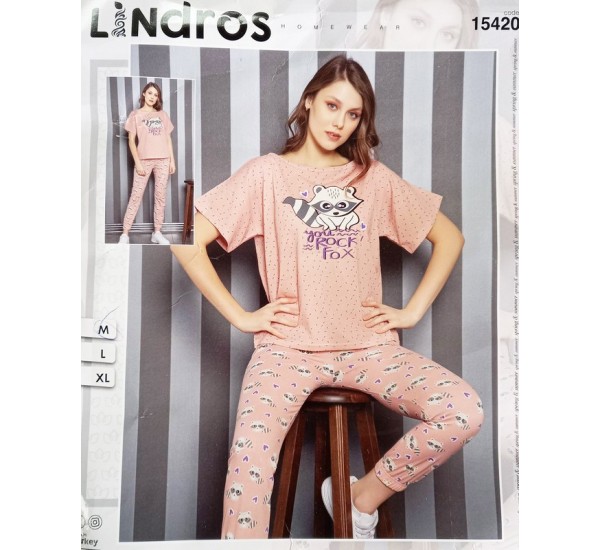 Пижама Lindros женская трикотаж 3 шт (M-XL) HR1810_140315