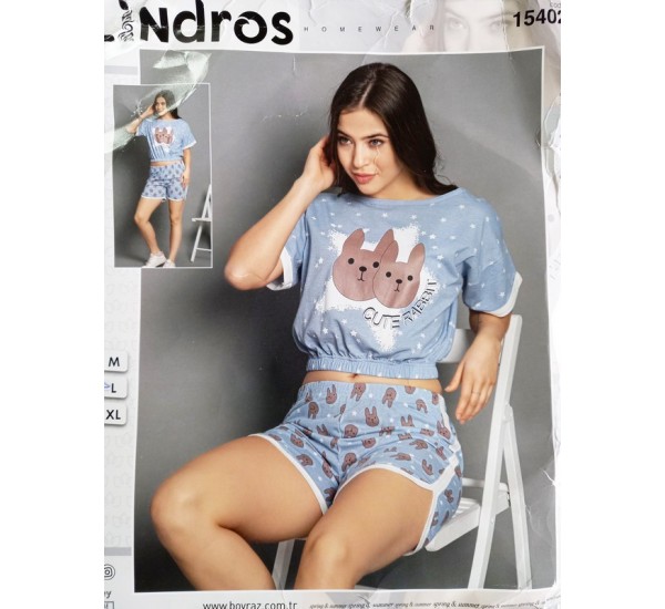 Пижама Lindros женская трикотаж 3 шт (M-XL) HR1810_140322