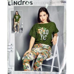 Піжама Lindros жіноча трикотаж 3 шт (M-XL) HR1810_140307