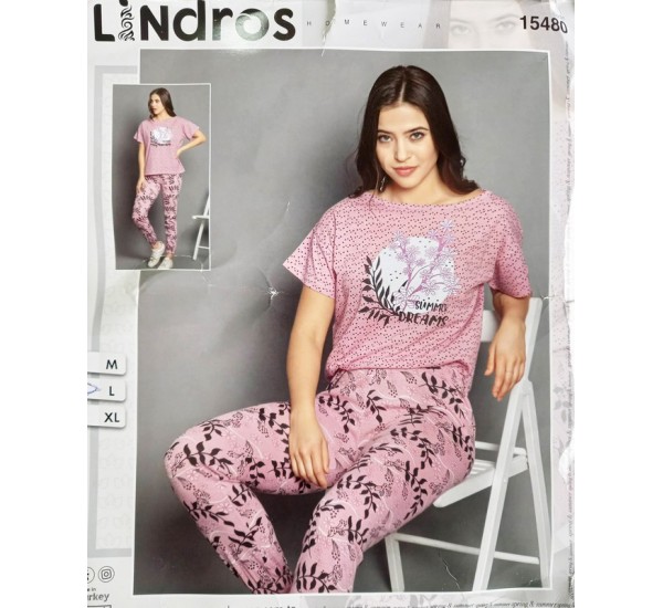 Пижама Lindros женская трикотаж 3 шт (M-XL) HR1810_140308