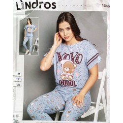 Піжама Lindros жіноча трикотаж 3 шт (M-XL) HR1810_140309