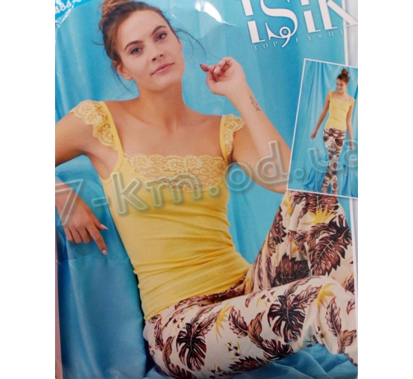 Пижама Isik женская HR1810_201216 трикотаж 3 шт (M-XL)