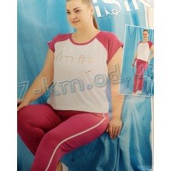 Піжама Isik (батал) жіноча HR1810_201231 трикотаж 3 шт (2XL-4XL)