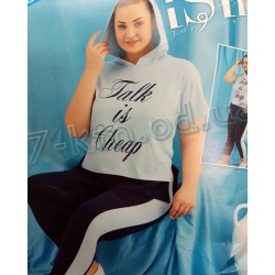 Піжама Isik (батал) жіноча HR1810_201232 трикотаж 3 шт (2XL-4XL)