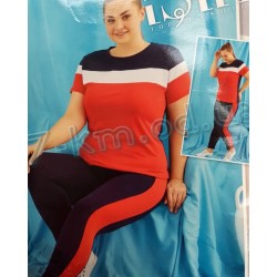 Піжама Isik (батал) жіноча HR1810_201233 трикотаж 3 шт (2XL-4XL)