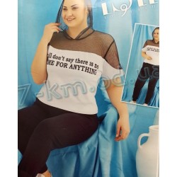 Піжама Isik (батал) жіноча HR1810_201237 трикотаж 3 шт (2XL-4XL)