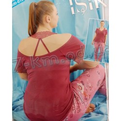 Піжама Isik (батал) жіноча HR1810_201238 трикотаж 3 шт (2XL-4XL)