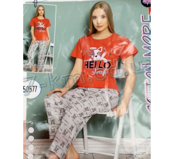 Піжама Cotton More жіноча HR1810_201241 трикотаж 4 шт (M-2XL)