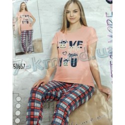 Піжама Cotton More жіноча HR1810_201244 трикотаж 4 шт (M-2XL)