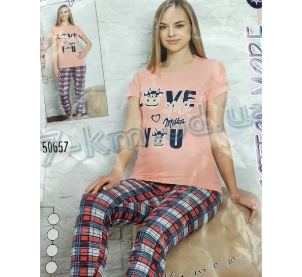 Піжама Cotton More жіноча HR1810_201244 трикотаж 4 шт (M-2XL)