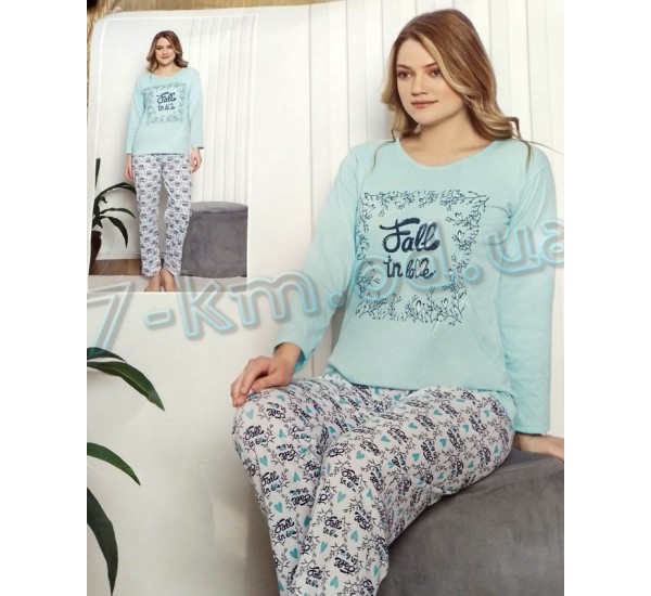 Піжама Cotton More жіноча HR1810_201252 трикотаж 4 шт (M-2XL)