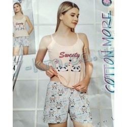 Піжама Cotton More жіноча HR1810_201257 трикотаж 4 шт (M-2XL)