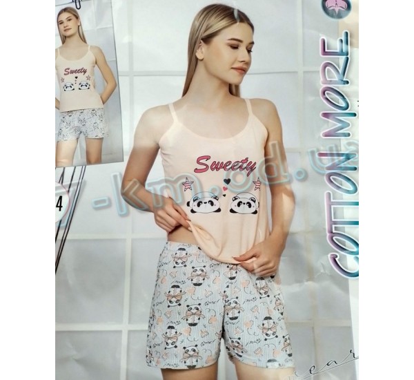 Піжама Cotton More жіноча HR1810_201257 трикотаж 4 шт (M-2XL)