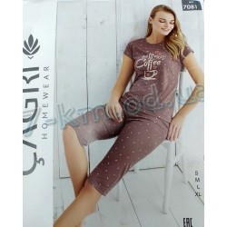 Піжама Gagri жіноча HR1810_201281 трикотаж 4 шт (S-XL)