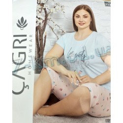 Піжама Gagri жіноча (батал) HR1810_201287 трикотаж 4 шт (2XL-5XL)