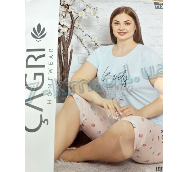 Піжама Gagri жіноча (батал) HR1810_201287 трикотаж 4 шт (2XL-5XL)