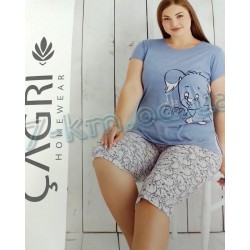 Піжама Gagri жіноча (батал) HR1810_201288 трикотаж 4 шт (2XL-5XL)