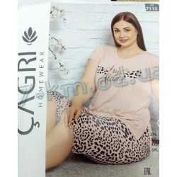 Піжама Gagri жіноча (батал) HR1810_201289 трикотаж 4 шт (2XL-5XL)