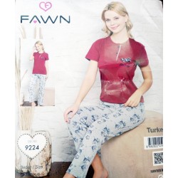 Пижама FAWN женская 3 шт (M-XL) трикотаж HR1810_250301