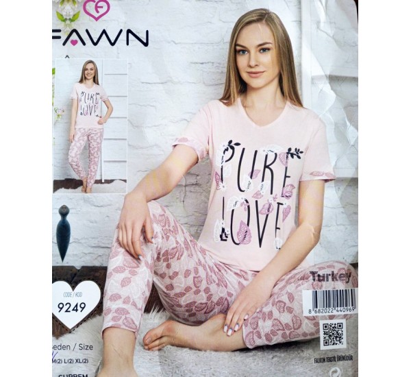 Пижама FAWN женская 3 шт (M-XL) трикотаж HR1810_250313