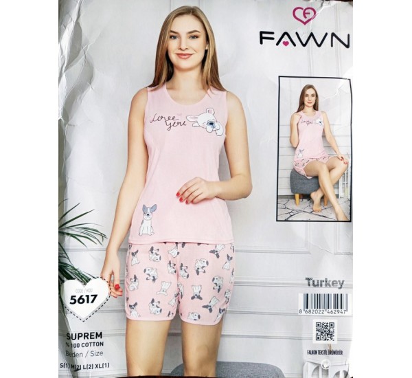 Піжама FAWN жіноча 3 шт (M-XL) трикотаж HR1810_250318