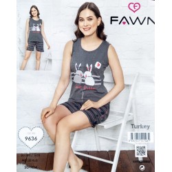 Піжама FAWN жіноча 3 шт (M-XL) трикотаж HR1810_250319