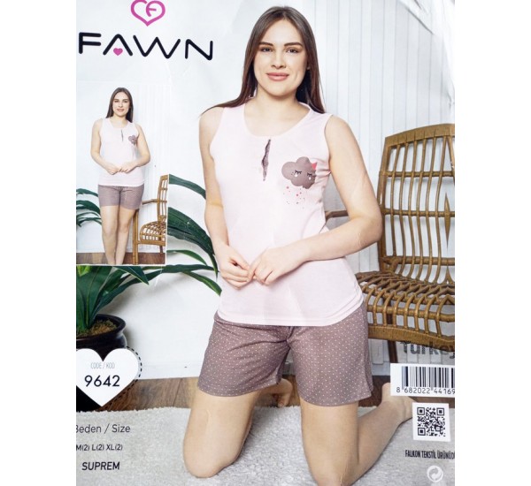 Піжама FAWN жіноча 3 шт (M-XL) трикотаж HR1810_250320