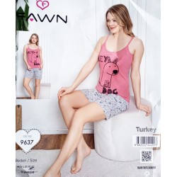 Піжама FAWN жіноча 3 шт (M-XL) трикотаж HR1810_250321