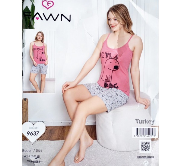 Піжама FAWN жіноча 3 шт (M-XL) трикотаж HR1810_250321